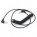 3.5mm Male to 3.5mm Male Spring Audio Connection Cable - Black (191cm) 3.5mm Male to 3.5mm Male Spring Audio Connection Cable - Black (191cm)