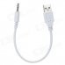 Universal USB 2.0 Male to 3.5mm Jack Dual Track Audio Cable - White + Silver (22cm) Universal USB 2.0 Male to 3.5mm Jack Dual Track Audio Cable - White + Silver (22cm)