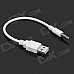Universal USB 2.0 Male to 3.5mm Jack Dual Track Audio Cable - White + Silver (22cm) Universal USB 2.0 Male to 3.5mm Jack Dual Track Audio Cable - White + Silver (22cm)