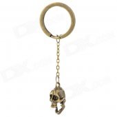 Retro Skull Style Zinc Alloy Keychain - Bronze