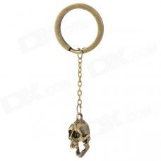 Retro Skull Style Zinc Alloy Keychain - Bronze