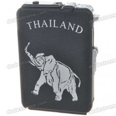 2-in-1 Cigarette Case with Butane Jet Torch Lighter (Holds 10 Cigarettes)