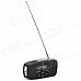 HY HY-088 Solar Powered / Hand Crank AM / FM Radio / LED Flashlight - Black HY HY-088 Solar Powered / Hand Crank AM / FM Radio / LED Flashlight - Black