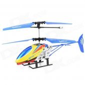 JIA QI TT1005 Mini 2-CH IR Remote Control Aluminum Alloy R/C Helicopter - Blue + Yellow