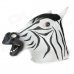 A-008 Party Cosplay Zebra Latex Head Mask - White + Black