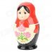 CJ001002 Cute Russian Doll Style Resin Piggy Bank - Multicolored
