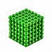 Cheerlink CZ-909 5mm Glow-in-the-Dark Neodymium Iron Balls DIY Puzzle Set - Green (216 PCS)