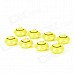 KAMEI KM-803-8 Round Shape Smile Face Refrigerator White Board Magnet - Yellow + Black (8 PCS)
