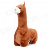 Cute Alpaca Style PP Cotton Lint Doll Toy - Brown