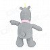 Short Floss Cotton BuBu Bear Doll Toy - Grey + Beige
