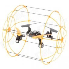 Six-Axis Quad-Wing 4-CH 2.4GHz Radio Controlled R/C Rolling Aircraft w/ Gyro / Outer Frame - Orange Six-Axis Quad-Wing 4-CH 2.4GHz Radio Controlled R/C Rolling Aircraft w/ Gyro / Outer Frame - Orange