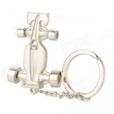 KC1135 Zinc Alloy Racing Car Keychain - Silver