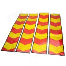 Arrows Symbol Car Reflective Warning Mask Sticker - Red + Yellow (4 PCS) Arrows Symbol Car Reflective Warning Mask Sticker - Red + Yellow (4 PCS)