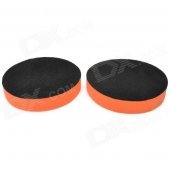 5" Self Adhesive Wax Polishing Sponge Pad - Orange + Black (2 PCS)