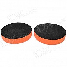 5" Self Adhesive Wax Polishing Sponge Pad - Orange + Black (2 PCS)