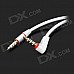Universal 3.5mm Jack Male to Male Shielded Audio Cable - White + Red (120cm) Universal 3.5mm Jack Male to Male Shielded Audio Cable - White + Red (120cm)
