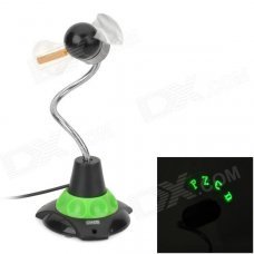 PZCD PZ-20 USB Powered Editable 11-LED Green Light Flexible Fan Cooler