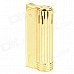 Classic Retro Style Windproof Zinc Alloy Butane Jet Lighter - Golden