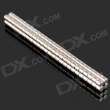 3 x 3mm NdFeB Neodymium Magnet Circular Cylinder DIY Puzzle Set - Silver (100 PCS)