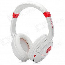 KUBITE Stylish Wireless TF Card MP3 Headset w/ FM - White + Red (16GB) KUBITE Stylish Wireless TF Card MP3 Headset w/ FM - White + Red (16GB)