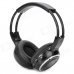 Vehicle-mounted Foldable Infrared Wireless Headset - Black + Silver Vehicle-mounted Foldable Infrared Wireless Headset - Black + Silver