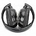 Vehicle-mounted Foldable Infrared Wireless Headset - Black + Silver Vehicle-mounted Foldable Infrared Wireless Headset - Black + Silver