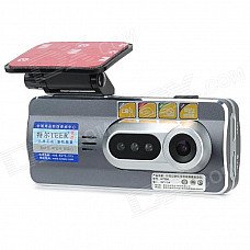 TEER H7000 HD 1080P 2.7" TFT 5.0MP CMOS Wide Angle Car DVR w/ HDMI / AV-OUT / GPS Track - Grey