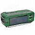 Degen DE13 Multifunction Hand Crank Solar Power FM / MW / SW1 / SW2 Radio w/ LED Torch - Green