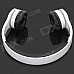 iLeAD IX-3011 Fashion Sport Stereo Bluetooth V3.0 Headphone w/ Microphone - White + Black
