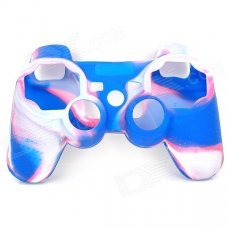 Protective Soft Silicone Case for PS3 Controller - Blue + White + Pink Protective Soft Silicone Case for PS3 Controller - Blue + White + Pink