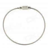 Steel Wire Circle Keychain - Silver
