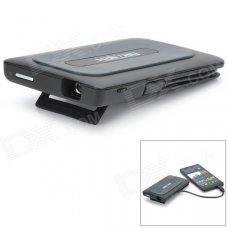 HaiWei S2000 Mini MHL DLP 640 x 480 Projector w/ 3-LED RGB Light / HDMI / Micro USB - Black HaiWei S2000 Mini MHL DLP 640 x 480 Projector w/ 3-LED RGB Light / HDMI / Micro USB - Black