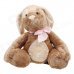 Cute Bowknot Cartoon Dog Style Soft Plush Doll Toy - Brown + Beige + Pink