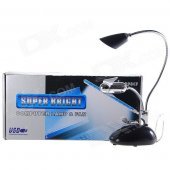 Flexible Neck USB Powered LED Keyboard Light with Cooling Fan (Color Assorted)