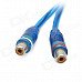 1 Male to 2 Female Car Audio Connection Cable - Blue (20cm / 2 PCS)