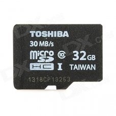 TOSHIBA SD-C032GR7AR30 Micro SDHC Card - Black + White (32GB / Class10)