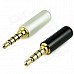3.5mm Stereo Soldering Plug - Gold + Silver + Black (2 PCS) 3.5mm Stereo Soldering Plug - Gold + Silver + Black (2 PCS)