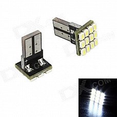 Merdia T10 144lm 6000K White 12-SMD 1210 912 921 Canbus Error Free LED Backup Lights Bulbs (Pair) ) Merdia T10 144lm 6000K White 12-SMD 1210 912 921 Canbus Error Free LED Backup Lights Bulbs (Pair) )