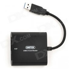 UNITEK Y-9313 USB 3.0 Card Reader for CF/TF/SDHC/SDXC - black UNITEK Y-9313 USB 3.0 Card Reader for CF/TF/SDHC/SDXC - black