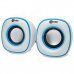 WuJiXian Mini 2-CH USB Portable Speaker - White + Blue WuJiXian Mini 2-CH USB Portable Speaker - White + Blue