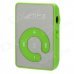 Portable Rechargeable MP3 Player w/ Clip / TF / Earphones - Green + Silver Portable Rechargeable MP3 Player w/ Clip / TF / Earphones - Green + Silver