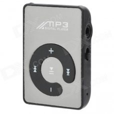 Portable Rechargeable MP3 Player w/ Clip / TF / Earphones - Black + Silver Portable Rechargeable MP3 Player w/ Clip / TF / Earphones - Black + Silver