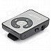 Portable Rechargeable MP3 Player w/ Clip / TF / Earphones - Black + Silver Portable Rechargeable MP3 Player w/ Clip / TF / Earphones - Black + Silver