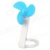 Convenient USB2.0 Mini 3-blade Fan - White + Blue Convenient USB2.0 Mini 3-blade Fan - White + Blue