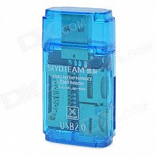 Mini USB 2.0 Multi-slot Card Reader for SD/MINISD/TF/MMC/RSMMC/M2 Mini USB 2.0 Multi-slot Card Reader for SD/MINISD/TF/MMC/RSMMC/M2