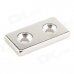 10050053W Dual-Hole Rectangular Strong Magnet - Silver 10050053W Dual-Hole Rectangular Strong Magnet - Silver