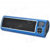 SEE ME HERE LV520-III Portable 1" LCD Stereo Speaker w/ FM / SD - Black + Blue