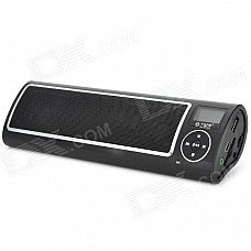 SEE ME HERE LV520-III Portable 1.2" LCD Stereo Speaker w/ FM / SD - Black + Silver SEE ME HERE LV520-III Portable 1.2" LCD Stereo Speaker w/ FM / SD - Black + Silver