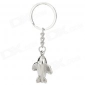 Airplane Style Zinc Alloy Keychain - Silver