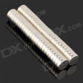 10 x 3mm NdFeB Neodymium Magnet Circular Cylinder DIY Puzzle Set - Silver (50 PCS)
